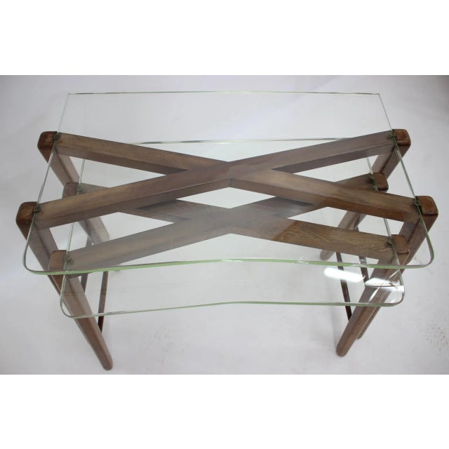 Wood Mid-Century Organic Wooden Nesting Tables, 1950s, Set of 2 For Sale - Image 7 of 8