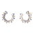 Syna Yellow Gold Moon Quartz Earrings with Diamonds, a Pair For Sale