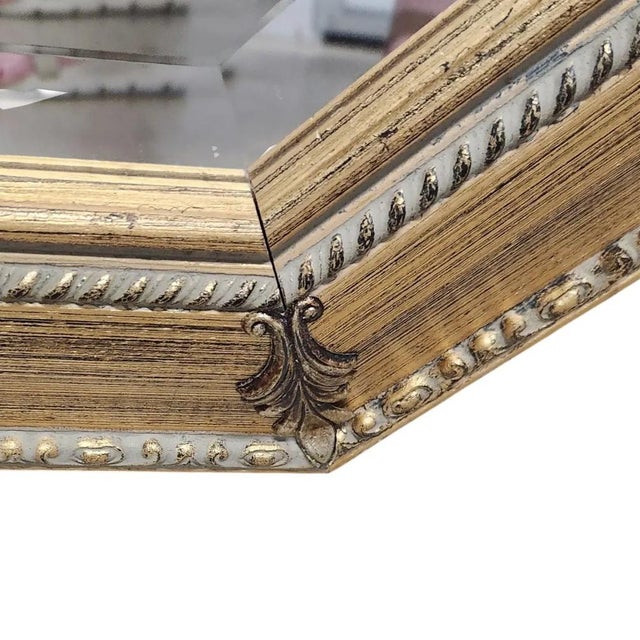 Vintage La Barge Octagonal Gilt Beaded Wall Mirror — Entrée Collection, Made in Italy For Sale - Image 12 of 14