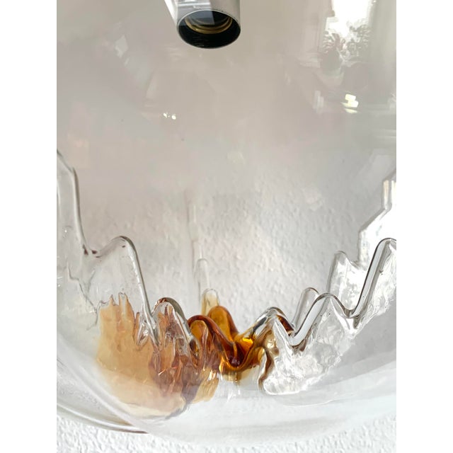 Vintage Murano Glass Hanging Lamp from Mazzega, 1970s For Sale - Image 4 of 9