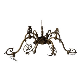 Vintage Spanish Style Chandelier Center Upper Part For Sale