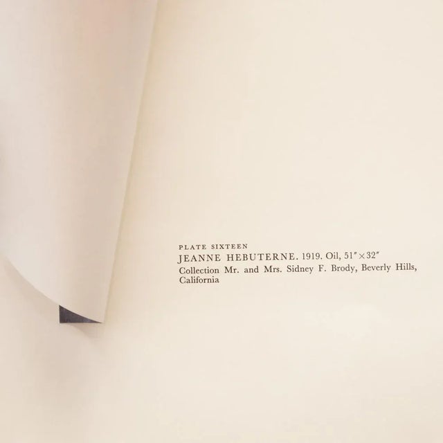 1958 After Amedeo Modigliani "Portrait of Jeanne Hébuterne", First Edition Full-Color Print For Sale In Dallas - Image 6 of 9