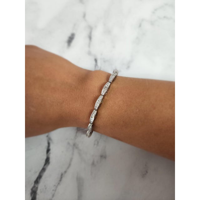♥ Tennis Bracelet Description ♥ Main Stone: Diamond Approx. Diamond Carat Weight: 4.50cttw Metal Type: 14K White Gold...