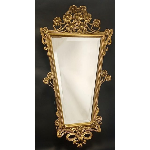 Art Nouveau Gilded Mirror, 1910s For Sale - Image 11 of 14