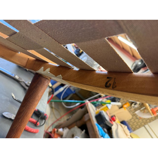 1960’s Hans Wegner Papa Bear Chair and Ottoman by AP Stolen Reupholstered For Sale - Image 9 of 18