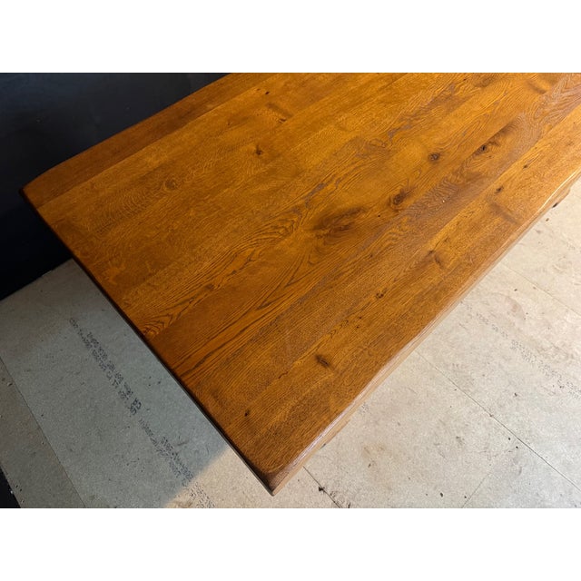 Brown Vintage French Farmhouse Dining Table in Oak, 1925 For Sale - Image 8 of 18
