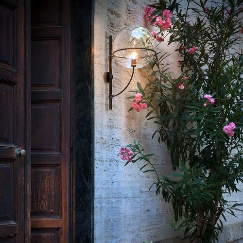 Lyndon Outdoor Wall Lamp with Glass by Vico Magistretti for Oluce For Sale - Image 3 of 8