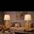Not Yet Made - Made To Order Table Lamps in Polished Brass and Amber Glass from Justfurnituress SRL, Set of 2 For Sale - Image 5 of 10