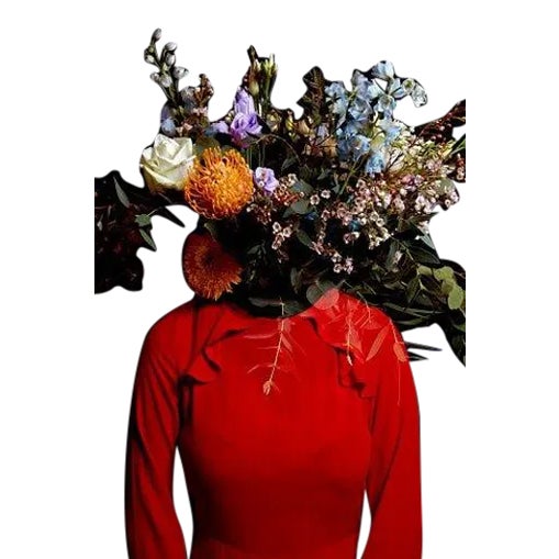 Floral Spring Head. Abstract collage portrait with flowers. Brussels, Belgium. IAs an authorized Getty Images Gallery...