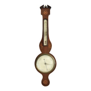 Antique Scottish Regency Inlaid Wheel Barometer by T. Silo, Glasgow For Sale