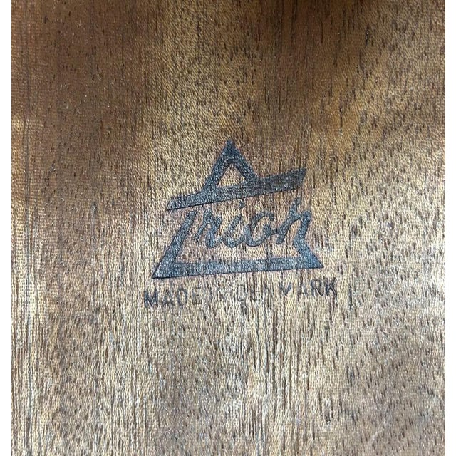 Wood Danish Teak Mid Century Modern Extendable Coffee Table Trioh Mobler 1960s Faux Tile For Sale - Image 7 of 9