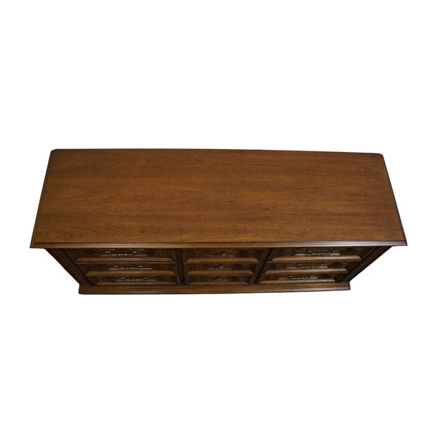 1970s Thomasville Furniture Segovia Collection Spanish Mediterranean 66" Triple Dresser For Sale - Image 9 of 14