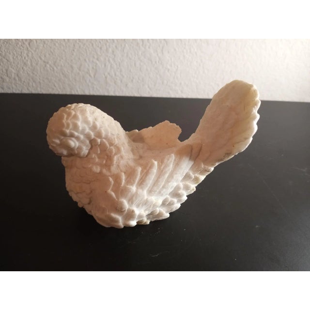 1990s White Alabaster Bird Figurine For Sale - Image 5 of 5