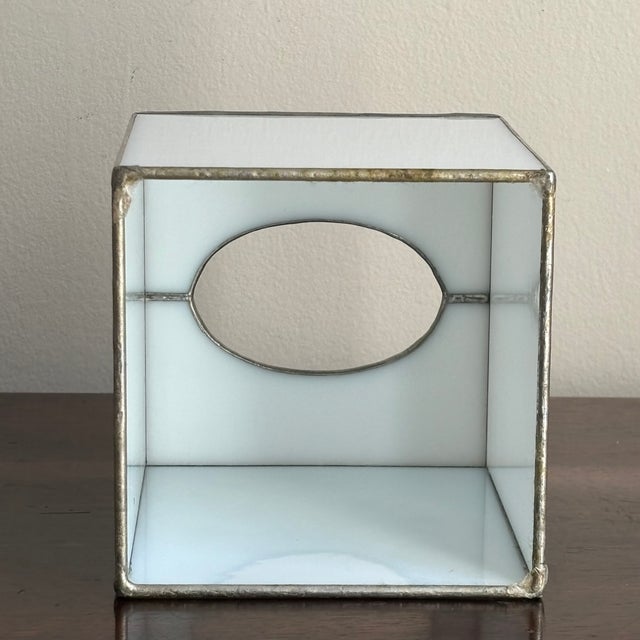 Late-20th Century Stained Glass Tissue Box Cover For Sale - Image 11 of 12