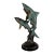 Breaching Sharks, Bronze on Marble - 24"h For Sale