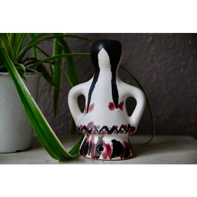 Black Anthropomorphic Glazed Ceramic Totem, 1950s For Sale - Image 8 of 8