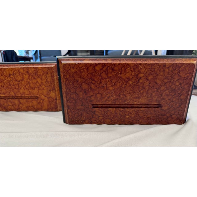 Chestnut Vintage Traditional Baroque Faux Tortoiseshell Corbel Wall Accent Shelves, a Pair For Sale - Image 8 of 9