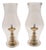 Pair of Brass Pricket Candlesticks With Globes For Sale