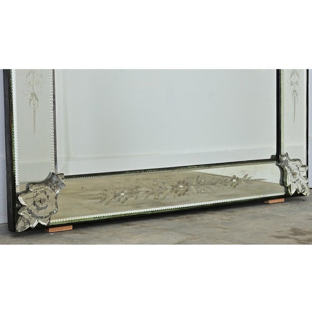 Italian 19th Century Venetian Mirror in Rectangular Frame For Sale - Image 9 of 14