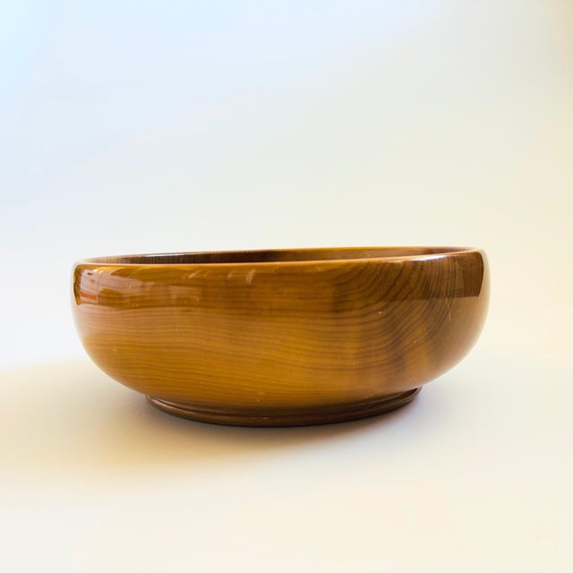 Large Myrtlewood Salad Bowl For Sale - Image 4 of 11