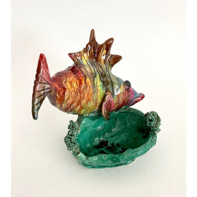Vallauris 1950s French Vallauris Kitsch Fish Bowl For Sale - Image 4 of 10
