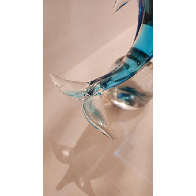 Mid-Century Murano Glass Dolphin Sculpture For Sale In Dallas - Image 6 of 7