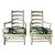 Vintage French Provincial - Style High. Ladder Back Arm Lounge Chairs - A Pair/ Sold For Sale