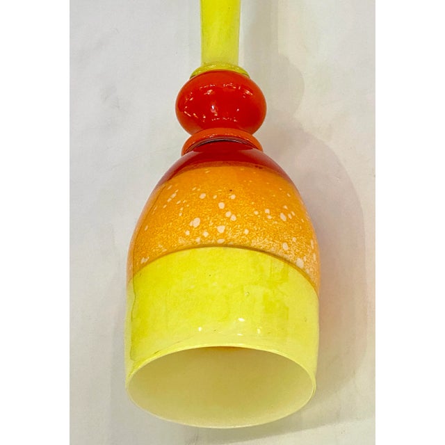 Orange Contemporary Bespoke Italian Organic Yellow Orange Murano Glass Pendant Light For Sale - Image 8 of 10