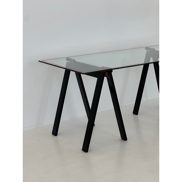 Black Gaetano Desk Table by Gae Aulenti for Zanotta, Italy, 1980s For Sale - Image 8 of 15