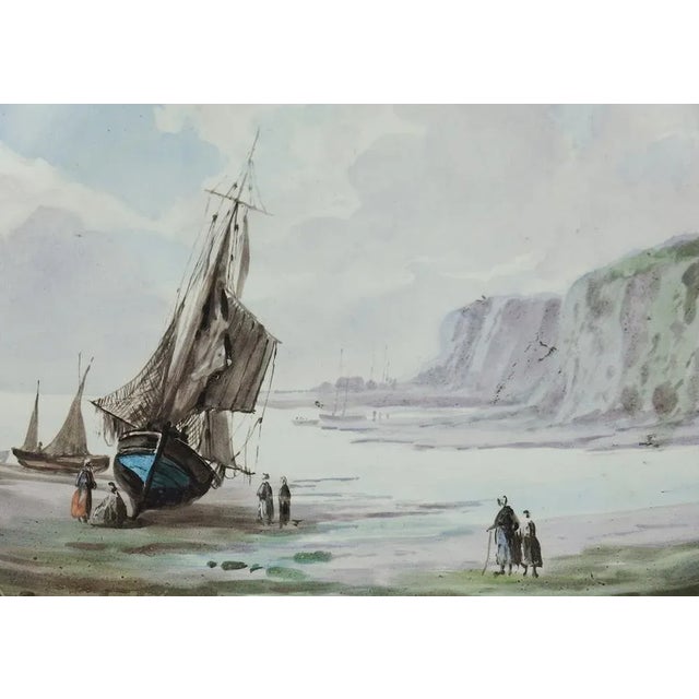 Paysage Maritime Earthenware Dish For Sale - Image 4 of 10