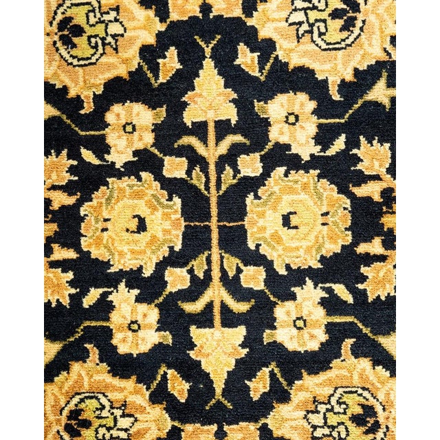 Traditional Mogul, One-of-a-Kind Hand-Knotted Area Rug in Black, 7' 10" x 10' 7" For Sale - Image 3 of 8