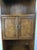 1970s Vintage Campaign Style Oak Wall Unit With Brass Hardware For Sale - Image 5 of 17