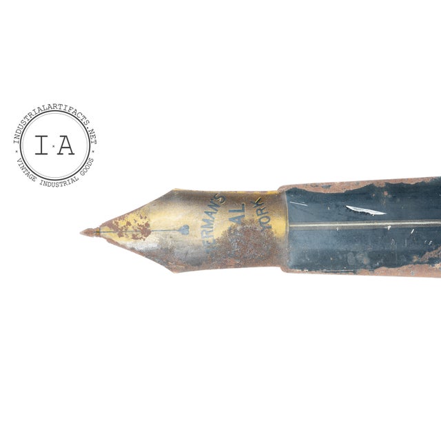 Industrial Antique Watermans Ideal Pen Trade Sign For Sale - Image 3 of 5