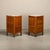 French Art Deco Nightstands in Oak and Marble, 1930s, Set of 2 For Sale - Image 6 of 18