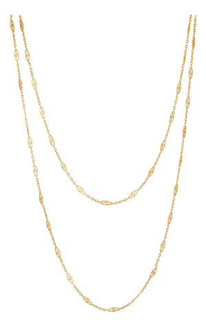 Antique Portuguese Long Guard Chain Necklace 19k Yellow Gold 74" Extra Long