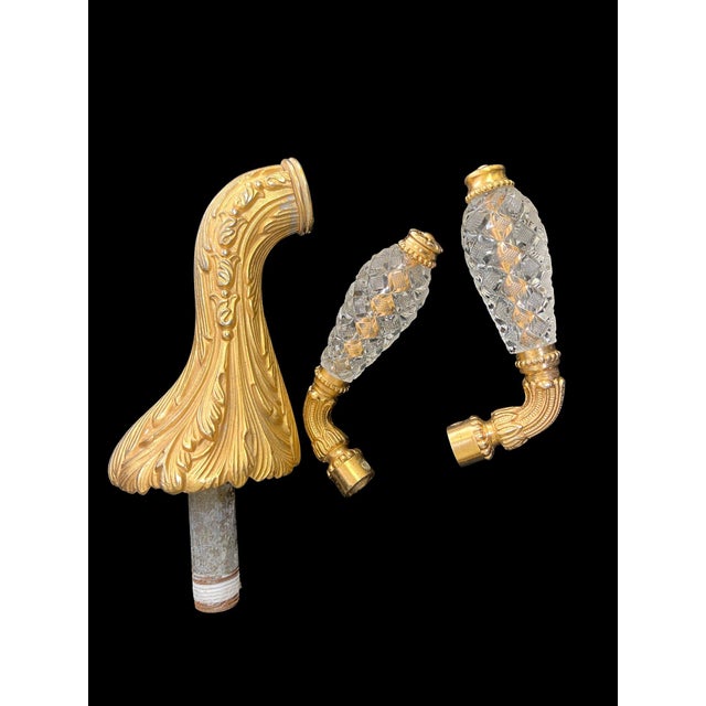 Metal Iconic Sherle Wagner Imperial Swan 24k Gold & Rock Crystal Bathroom Suite For Sale - Image 7 of 8