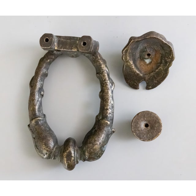 Brass 19th Century French Brass Lion Door Knocker For Sale - Image 8 of 9