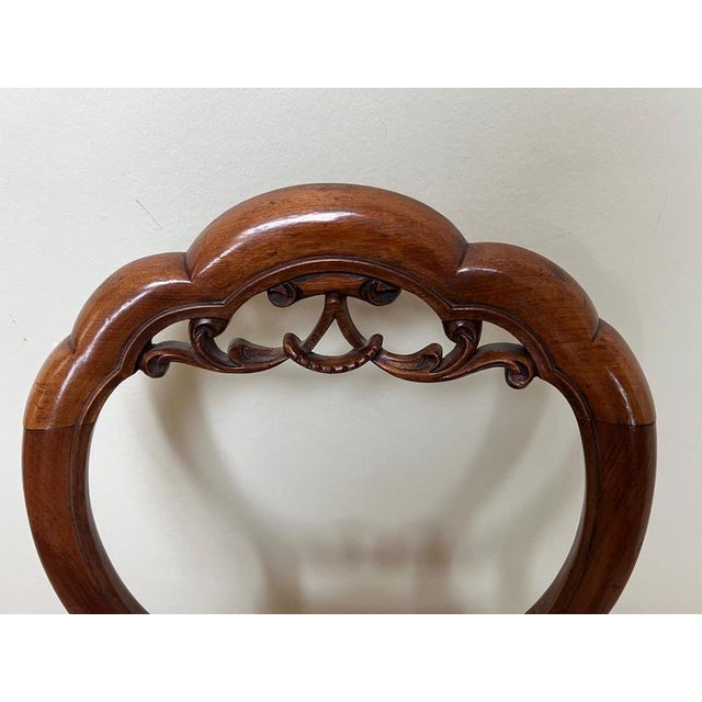 Victorian Carved Walnut Dining Chairs, Set of 6 For Sale - Image 4 of 8