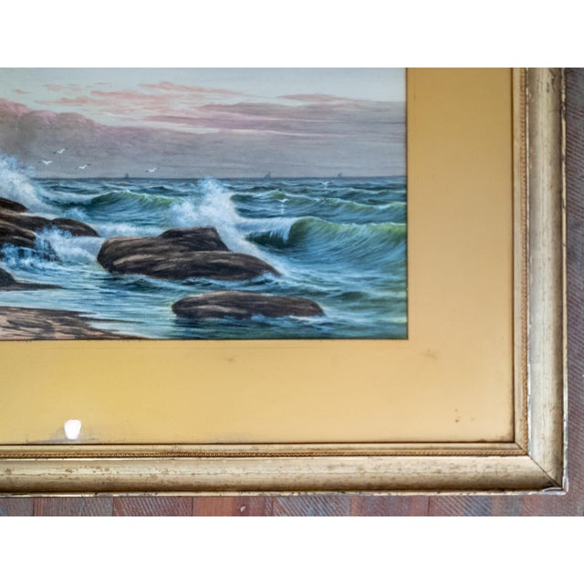 Early 20th Century Luminist Watercolor Seascape Painting by Charles Grant Davidson For Sale In New York - Image 6 of 15