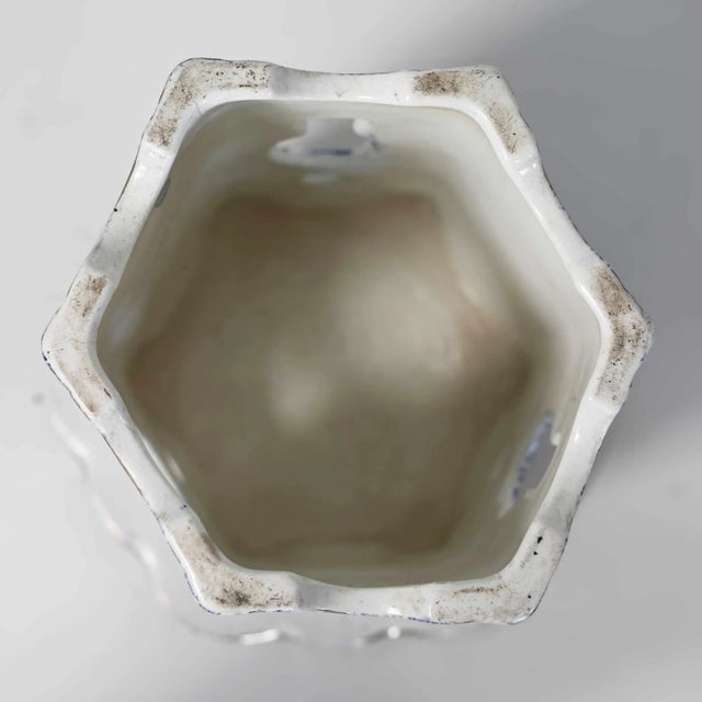 European Garden Table - Antique Glazed Stoneware For Sale - Image 4 of 8