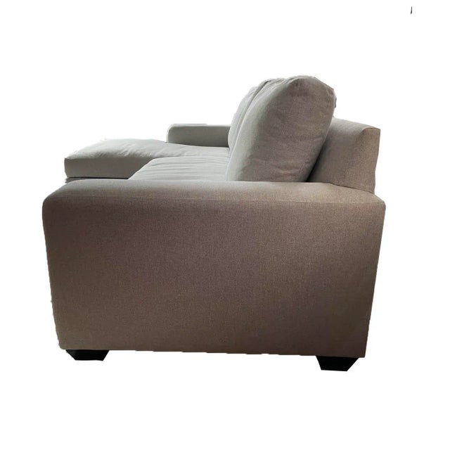 Slightly used sofa w/ chaise. Pottery Barn Big Sur Square Arm Upholstered Right Arm Loveseat with Chaise SCT and Bench...