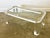 Acrylic Glass Coffee Table with Brass Details and Glass Plate, France, 1980s For Sale - Image 15 of 15