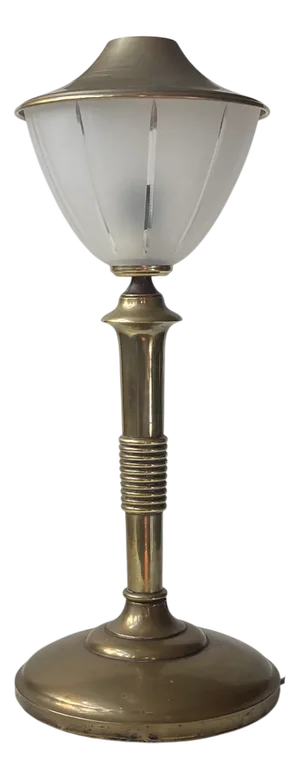 Scandinavian Art Deco Table Lamp in Bronze, Brass and Glass, 1930s