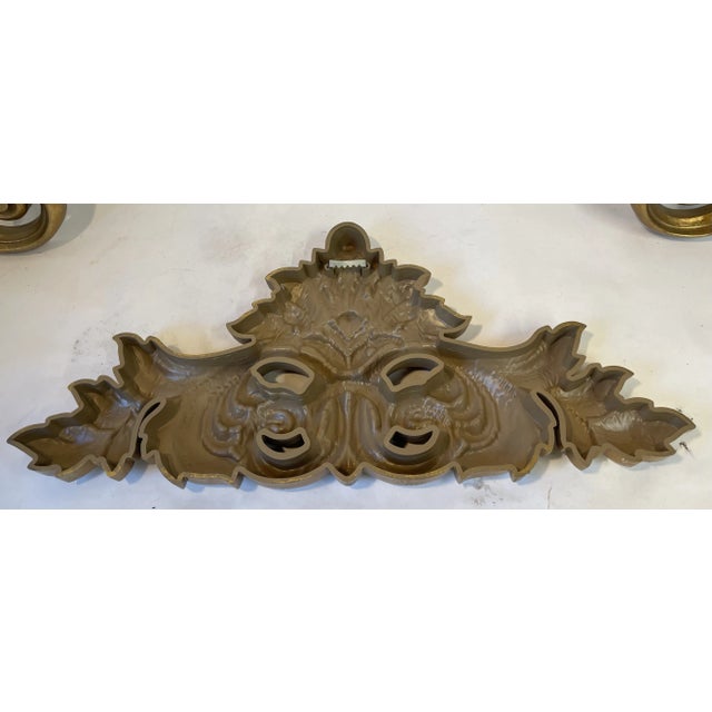 Mid 20th Century Vintage Hollywood Regency Home Interiors Gold Wall Decor- Set of 3 For Sale - Image 5 of 7