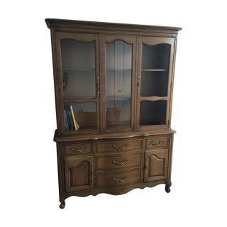 Drexel Heritage Vintage Cedar China Hutch For Sale