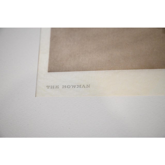 Edward S. Curtis "The Bowman" Photogravure on Gampi Tissue, 1916 — Nootka Archer, Cardozo Collection For Sale - Image 4 of 8
