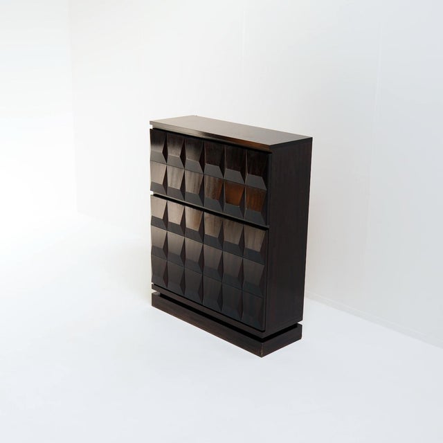 Mid-Century Modern Brutaliat Oak Cabinet from De Coene Frères, 1970s For Sale - Image 6 of 15