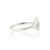 Metal Modernist 14k White Gold Natural Diamond Open Bypass Ring Size 4 For Sale - Image 7 of 18