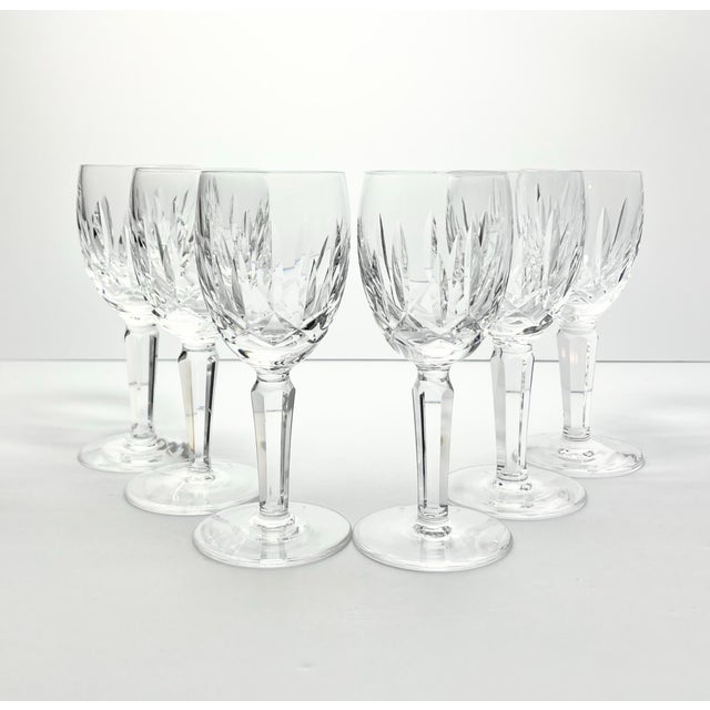 Waterford “Kildare” Set of 6 White Wine Glasses 5 7/8” 4oz Signed Good condition. No chips, cracks, or fleabites. Height 5...