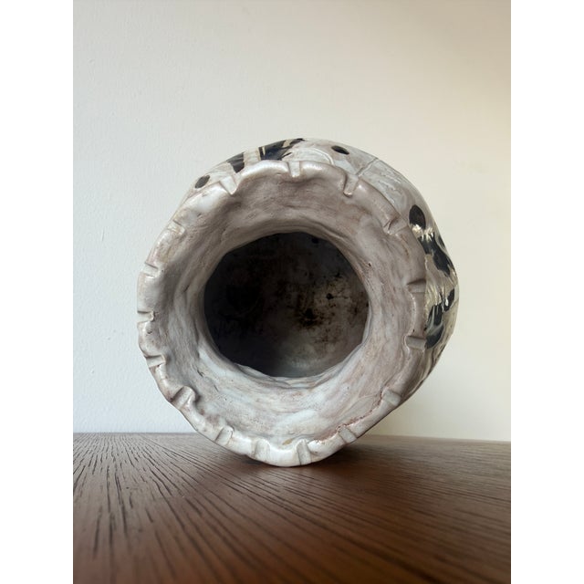 1970's Vintage Polly Abstract Studio Art Pottery Ceramic Vase - Signed For Sale - Image 9 of 17